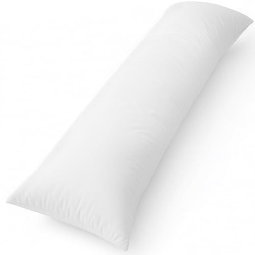 Utopia Bedding Zijslaapkussen, Microvezel Zwangerschapskussen, Ademend en Zacht Borstvoedingskussen (1, Wit, 40x145 cm)