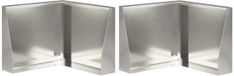 vidaXL Mur de soutènement - 2 pièces - 50 x 50 x 40 cm - Acier inoxydable - argent