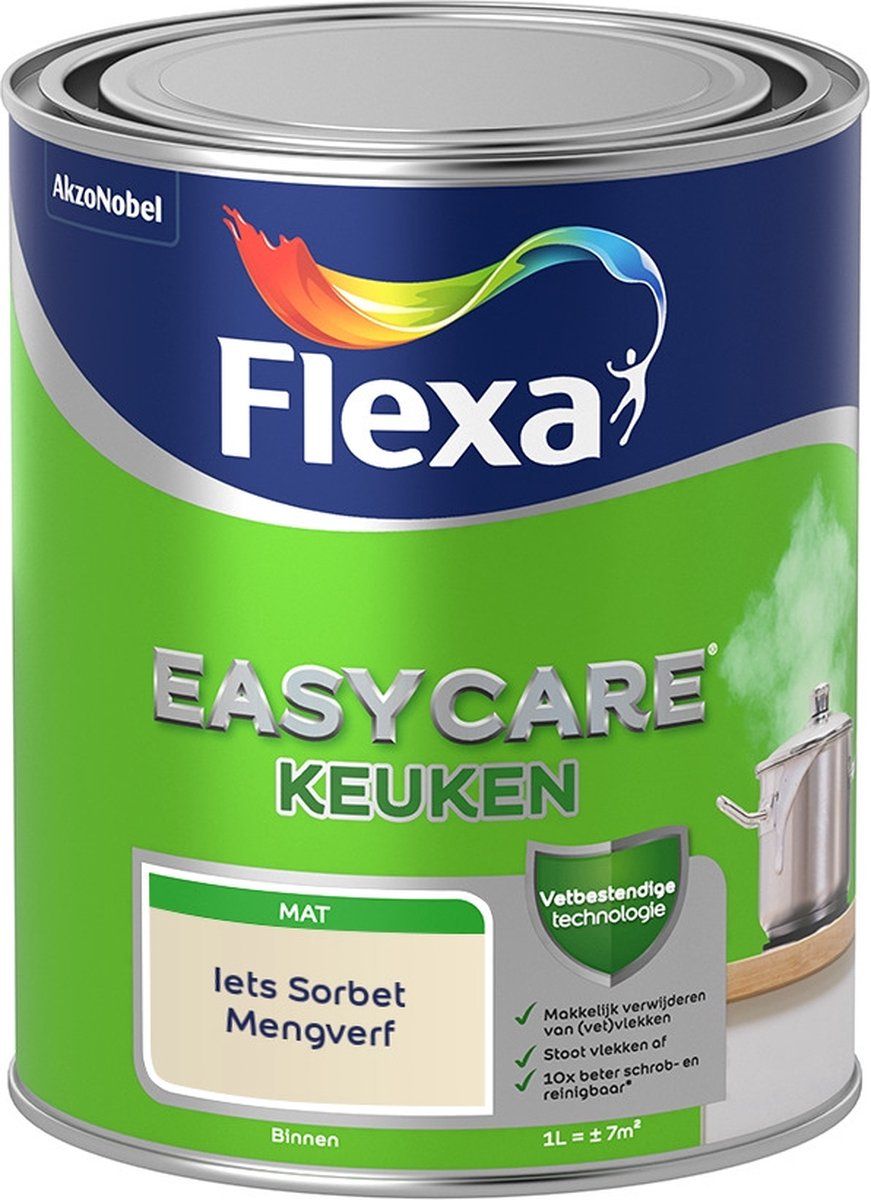 FLEXA Easycare Muurverf - Keuken - Mat - Mengkleur - Iets Sorbet - 1 liter