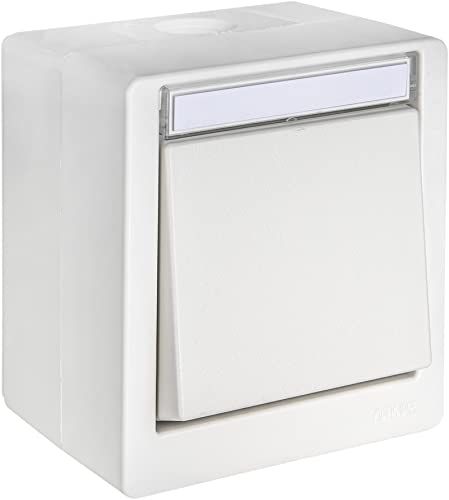 Opus Opus® Resist schakelaar en drukknop uitvoering 3-voudige universele schakelaar uit/wissel/knop, kleur zuiver wit