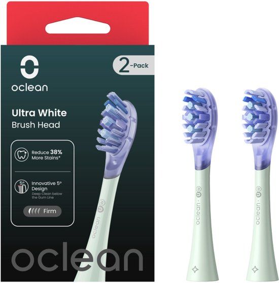 Oclean UW01 Ultra White Opzetborstels - 2 stuks - Groen