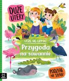 Uczę Icecat Uczę się czytać. Duże litery. Podział na sylaby. Przygoda na sawannie