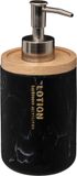 5five Zeeppompje/zeepdispenser - marmer look - zwart - 272 ml