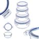 KADAX Hittebestendige glazen container met deksel, voedselcontainer van robuust glas, bewaarcontainer, vriescontainer, vershouddoos (rond set van 4)