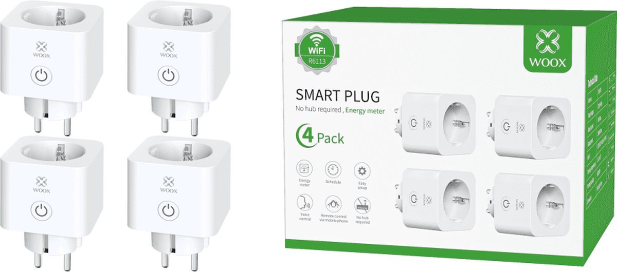 WOOX 4-pack energy monitoring Smart Plug EU | R6113