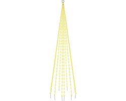 vidaXL Vlaggenmast Kerstboom 310 LED's Warmwit 300 cm