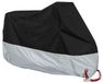Motorfiets ANFTOP Motorfietshoes Stof Regenbescherming met Gat Buiten Zware Waterdichte Zon UV-bescherming met Draagbare Opbergtas Zwart Zilver Garage Scooter Zeildoek XL