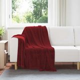 vidaXL - Dekentjes - Bordeaux Rood - 130 x 150 cm - Fleece