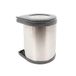 Relaxdays inbouwafvalbak 14L, rvs, binnenemmer, kastdeur, keuken, zilver, 32,5 x 28 x 34 cm