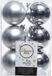 Decoris Cosy&Trendy kerstballen - 12 stuks - 6cm - kunststof - Zilver