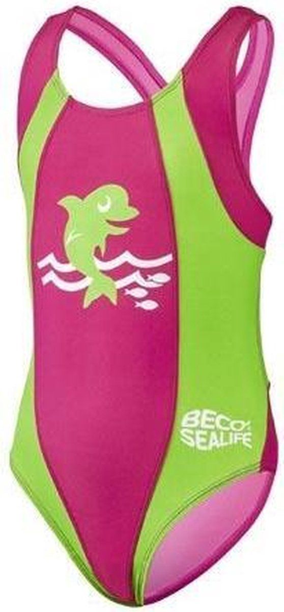Beco badpak Sealife SPF 50+ roze/groen