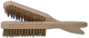 KOTARBAU® Brosse métallique en acier avec manche en bois - 3 rangées