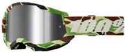 100percent Strata 2 War Camo Motorsport Unisex Goggles mit Spiegel Silber Linse/CAT3