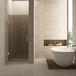 Wiesbaden Less Nisdeur 700 x 2000 x 8 mm Nano Vintage Brons Glas/Geborsteld Messing