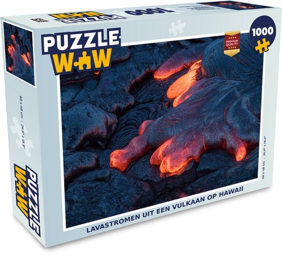 MuchoWow Puzzel Lavastromen uit een vulkaan op Hawaii - Legpuzzel - Puzzel 1000 stukjes volwassenen - Sinterklaas cadeautjes - Sinterklaas voor grote kinderen