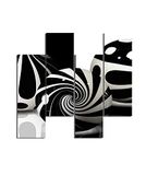 Homemania Wandplank, 4-delig, Abstract from Living, Room-Multicolor, MDF, 76 x 0,3 x 50 cm