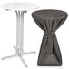 Beautissu Bellini, Ø80cm, châssis blanc, incluant housse premium anthracite, pliable