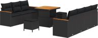 vidaXL Banc de jardin noir polyrotin