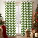 Melodieux Chevron kamer verduistering verduisterende tule top gordijnen, 132 bij 63 inch, groen (1 paneel)