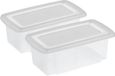 Sunware 2x boîte de rangement plastique 7 litres transparent 38 x 21 x 14 cm avec couvercle
