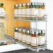 Lynk Professioneel 430421DS kruidenrek, boven Spice Recks - 2-laags 4-1/4" Double Slide Out Chrome