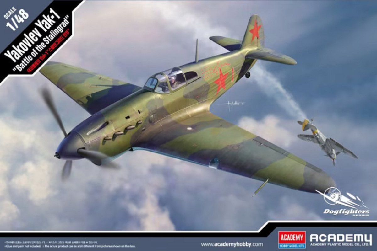 Academy 1:48 12343 Yakovlev Yak-1 Plane - Battle of Stalingrad Plastic kit