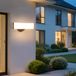 Comely Wandlamp voor buiten, zwart, 17 W, IP65, waterdicht, 3000 K, warm licht, moderne led-wandlamp voor buiten, voor tuin, terras, ingang, voorkant, 30 x 12 x 11 cm, 220 V