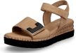 Gabor - Dames - Sandalen met sleehak - Suède - Bruin - Maat 39