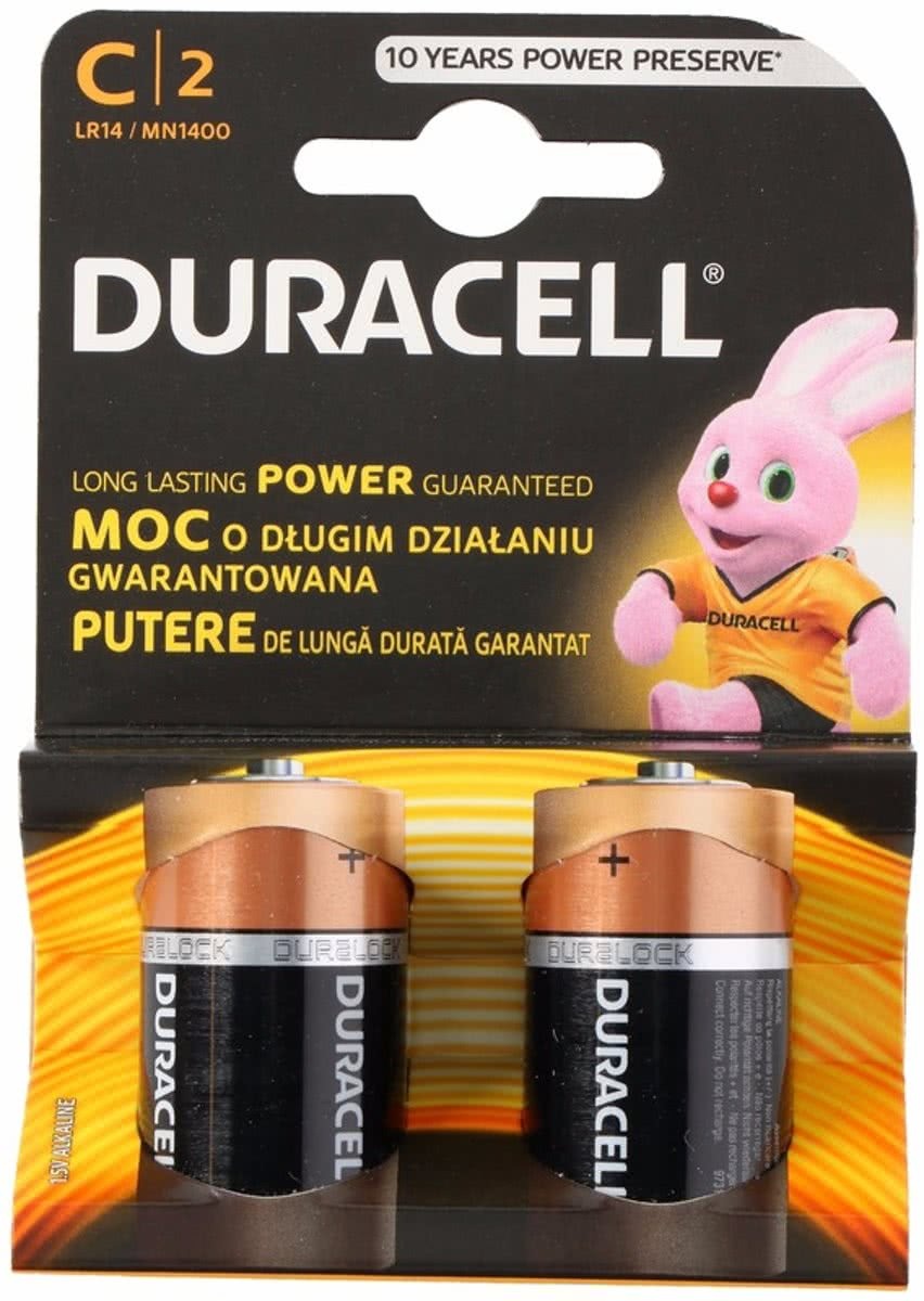 Duracell batterijen CR/LR14 2 stuks