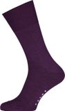 FALKE Airport eenkleurig wol katoen sokken heren blauw - maat 43-44
