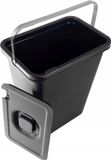 Poubelle pour tri des déchets - Poubelle - 10 litres de capacité - Avec couvercle - Grand - Noir
