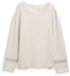 Tom Tailor - Losvallende jacquard gebreide trui - Maat L - mini argyle on beige melange
