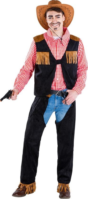 Tectake dressforfun - Herenkostuum cowboy Matthew XXL - verkleedkleding kostuum halloween verkleden feestkleding carnavalskleding carnaval feestkledij partykleding - 300568