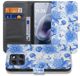 B2Ctelecom Book Case Motorola Moto G86 Fleurs bleues