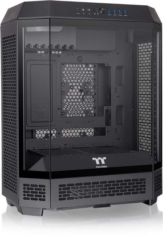 Thermaltake The Tower 600 Mid - PC Case - Behuizing - Gehard Glas - 2x140mm Ventilator - Zwart