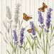 Paperdesign Servetten Vlinders en Lavendel - 20x stuks - 3 laags - 33 x 33 cm