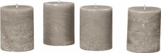 LOBERON Kaars set van 4 Virrans taupe
