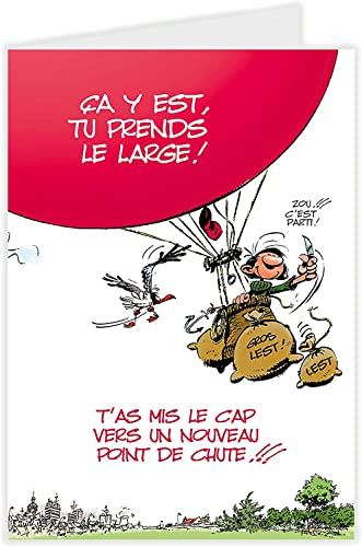 Gaston Lagaffe GLMX-2021 Grote kaart voor afscheid, A4 + envelop