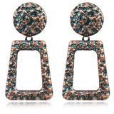 Deja Jewels Lookinggoodtoday Dames oorbellen of oorhangers bruin rond en rechthoekig