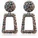 Deja Jewels Lookinggoodtoday Dames oorbellen of oorhangers bruin rond en rechthoekig
