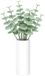 Bellatio Design Kunstplant takken Eucalyptus Cinera - 8x - 38 cm - 3 takken - kunst bladgroen - decoratief - zijdebloemen