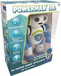 Lexibook - Powerman Jr. Interactief smart robot speelgoed dat in de geest leest, speelgoed voor kinderen, dansen, muziek, dierenvraag, Stem afstandsbediening, programmeerbaar, ROB20ES