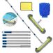 Brosse de piscine Brosse de nettoyage de piscine Manche télescopique - 230 cm - Acier inoxydable - Avec chiffon de nettoyage
