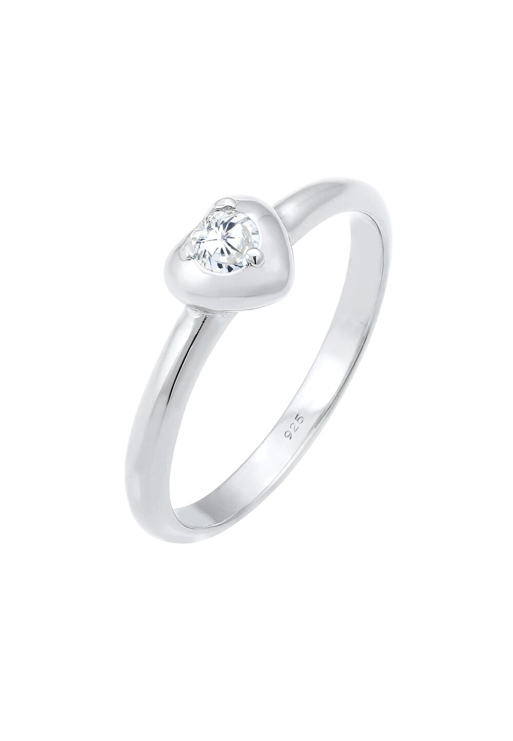 Elli Elli Elli Ring dames hart symbool fonkelend met cubic zirconia kristallen in 925 sterling zilver Ringen Dames