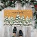 Sans marque Paillasson pour l'hiver avec sapins de Noël et flocons de neige - Paillasson antidérapant en coco pour intérieur et extérieur, 17 x 29 pouces, idéal pour les fêtes et comme cadeau