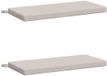 vidaXL Coussin de banc SOEST 2 pièces 100% Polyester Blanc 60 x 40 x 5 cm