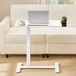 VASAGLE Table d'appoint à roulettes, hauteur réglable, 70 x 40 cm, blanc
