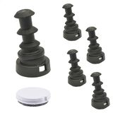 WAGNER QuickClick® Meubelglijders omkeerbaar wolvilt + kunststof I set van 4 verwisselbare glijders voor het insteken in ronde buizen - DUO - Binnen Ø 12 mm/Buiten Ø 16 mm -Made in Germany- 15832000