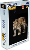 MuchoWow Puzzel Luipaard - Zwart - 1000 stukjes - Volwassenen