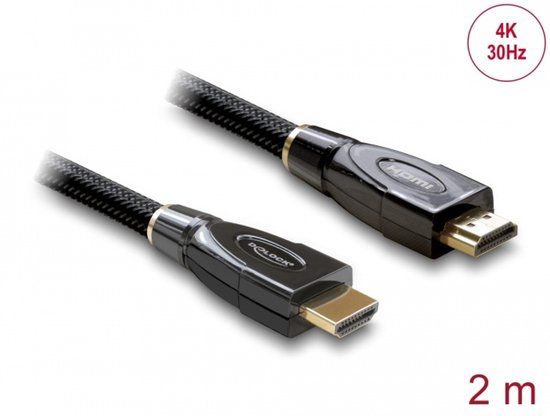 DeLOCK 2m HDMI AM/AM HDMI kabel HDMI Type A (Standaard) Zwart